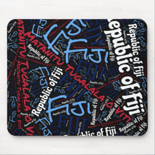 Delightful Fiji Flag Colours Patriotic Mouse Mat