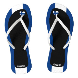 Delightful Finland Flag Colours Patriotic Flip Flops