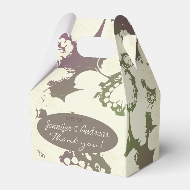 Delightful Floral 30th Anniversary  Favour Box (Front Side)