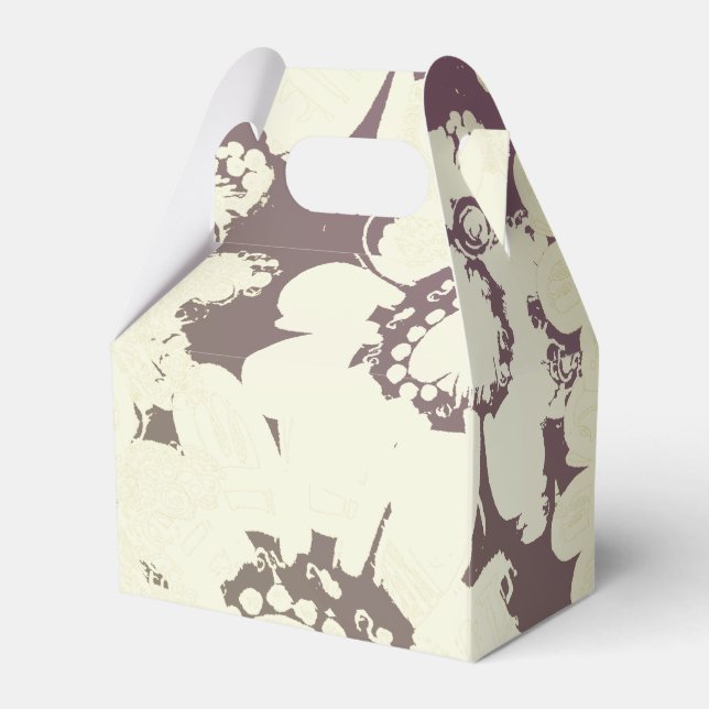 Delightful Floral Wedding Favour Favour Box (Front Side)