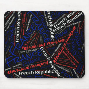 Delightful France Flag Colours Patriotic Mouse Mat
