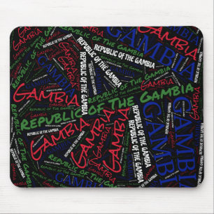 Delightful Gambia Flag Colours Patriotic Mouse Mat