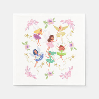 Delightful Garden Fairies Paper Napkins