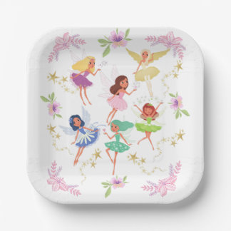 Delightful Garden Fairies Paper Plate