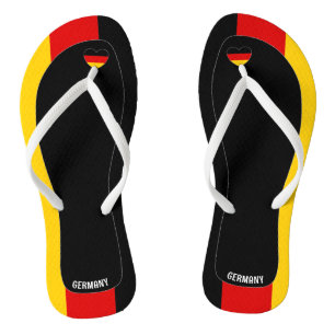 Delightful Germany Flag Colours Patriotic Flip Flops