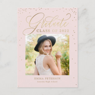 Delightful Graduation Announcement Postcard