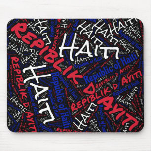 Delightful Haiti Flag Colours Patriotic Mouse Mat
