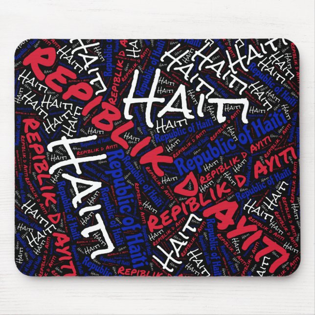 Delightful Haiti Flag Colours Patriotic Mouse Mat (Front)