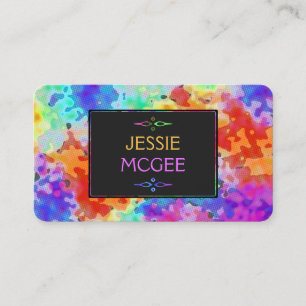 Delightful Halftone Colours Business Card