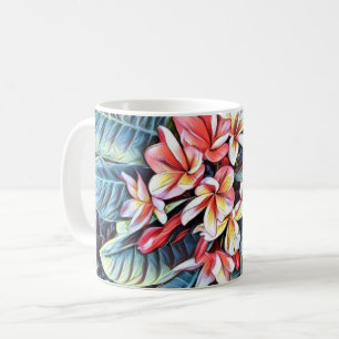 Delightful Hawaiian plumeria mug