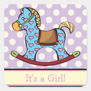 Delightful Hearts Rocking Horse Sticker