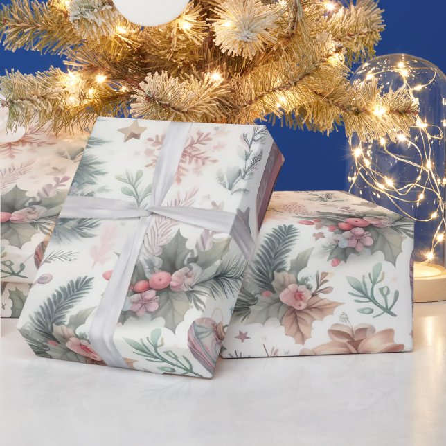 Delightful holiday-themed wrapping paper for gifts (Holidays)