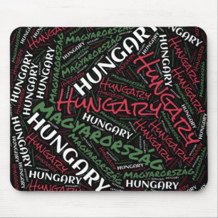 Delightful Hungary Flag Colours Patriotic Mouse Mat