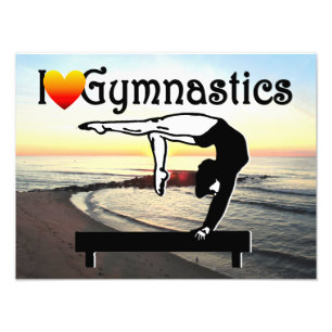 DELIGHTFUL I LOVE GYMNASTICS DESIGN PHOTO PRINT