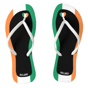 Delightful Ireland Flag Colours Patriotic Flip Flops