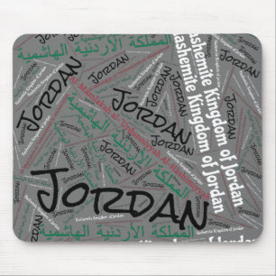 Delightful Jordan Flag Colours Patriotic Mouse Mat