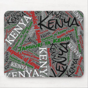 Delightful Kenya Flag Colours Patriotic Mouse Mat