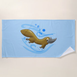 Delightful, Lithe Platypus Beach Towel