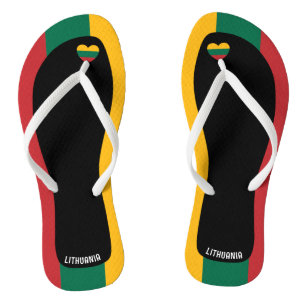 Delightful Lithuania Flag Colours Patriotic Flip Flops