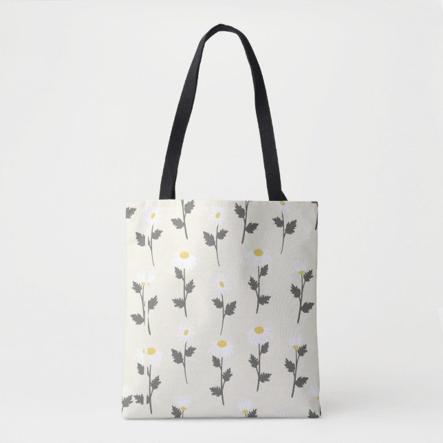 Delightful Little Daisies Wildflowers Floral Tote Bag (Front)