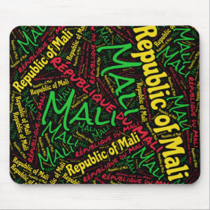 Delightful Mali Flag Colours Patriotic Mouse Mat
