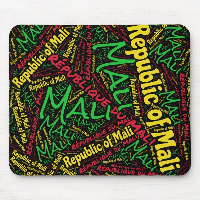 Delightful Mali Flag Colours Patriotic Mouse Mat (Front)