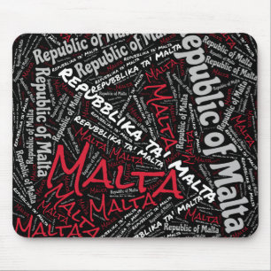 Delightful Malta Flag Colours Patriotic Mouse Mat