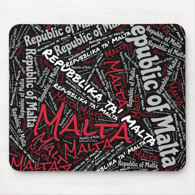 Delightful Malta Flag Colours Patriotic Mouse Mat (Front)