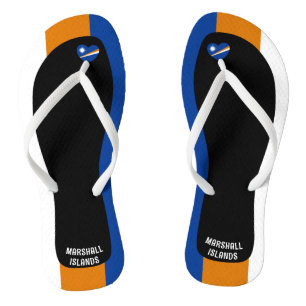 Delightful Marshall Islands Flag Colours Patriotic Flip Flops