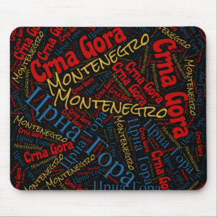 Delightful Montenegro Flag Colours Patriotic Mouse Mat