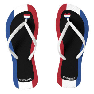 Delightful Netherlands Flag Colours Patriotic Flip Flops