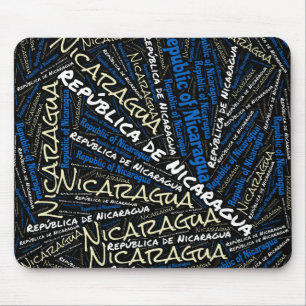 Delightful Nicaragua Flag Colours Patriotic Mouse Mat