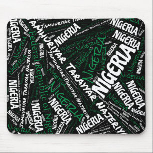 Delightful Nigeria Flag Colours Patriotic Mouse Mat