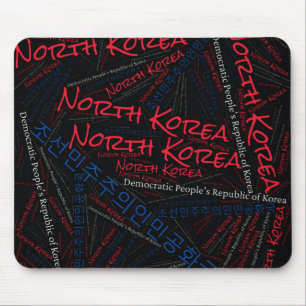 Delightful North Korea Flag Colours Patriotic Mouse Mat