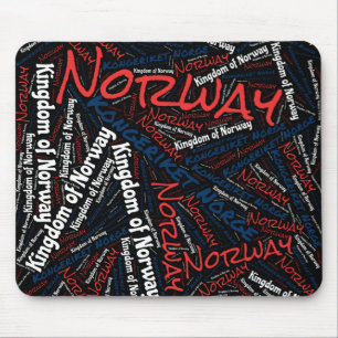 Delightful Norway Flag Colours Patriotic Mouse Mat