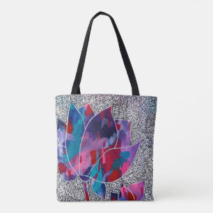 Delightful Oriental Lotus Flowers Original Art Tote Bag