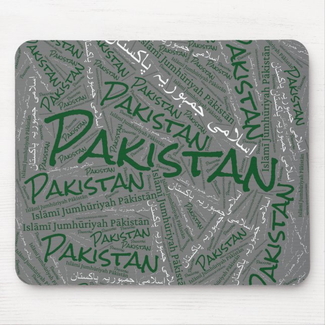 Delightful Pakistan Flag Colours Patriotic Mouse Mat (Front)