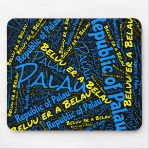 Delightful Palau Flag Colours Patriotic Mouse Mat