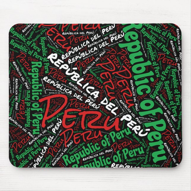 Delightful Peru Flag Colours Patriotic Mouse Mat (Front)