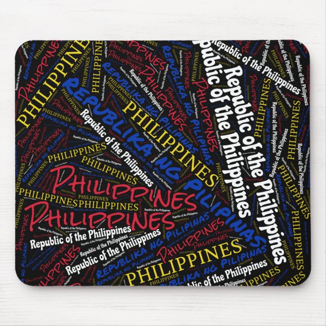 Delightful Philippines Flag Colours Patriotic Mouse Mat (Front)