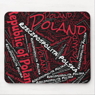 Delightful Poland Flag Colours Patriotic Mouse Mat