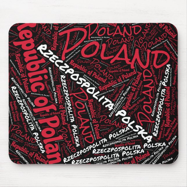 Delightful Poland Flag Colours Patriotic Mouse Mat (Front)