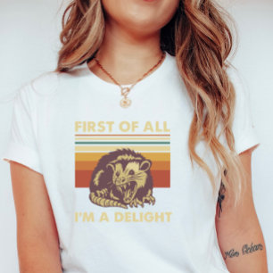 Delightful Possum Retro; Funny Summer Statement  T-Shirt
