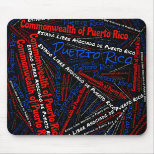 Delightful Puerto Rico Flag Colours Patriotic Mouse Mat