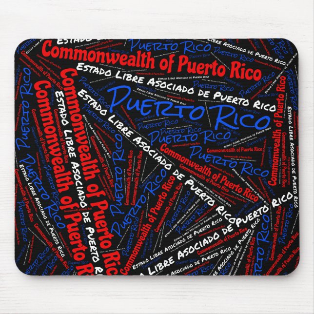 Delightful Puerto Rico Flag Colours Patriotic Mouse Mat (Front)