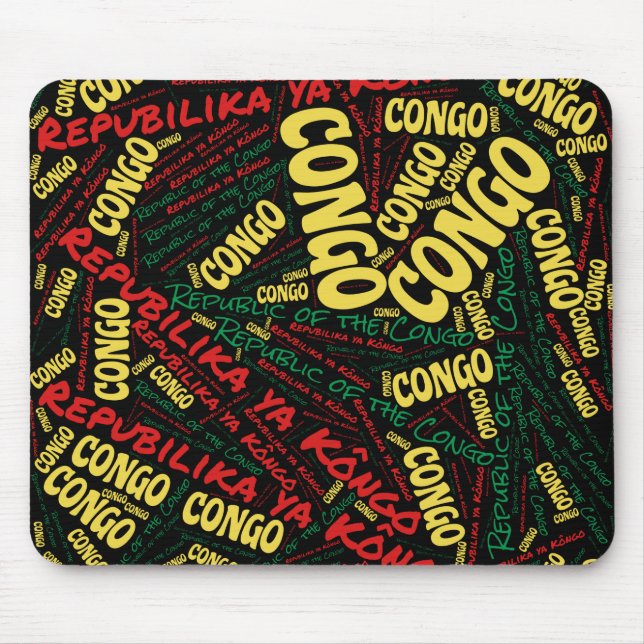 Delightful Republic of the Congo Flag Colours Mouse Mat (Front)