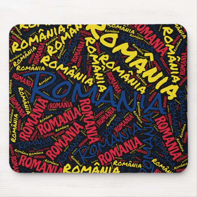 Delightful Romania Flag Colours Patriotic Mouse Mat (Front)