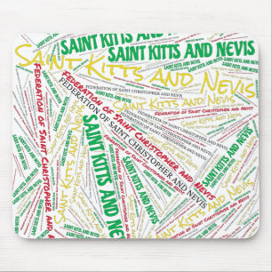 Delightful Saint Kitts and Nevis Flag Colours Mouse Mat