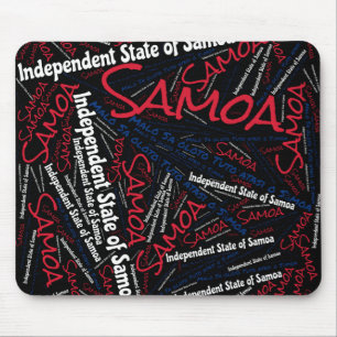 Delightful Samoa Flag Colours Patriotic Mouse Mat