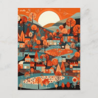 Delightful Scandi Village Art